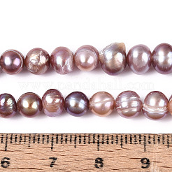 Natural Cultured Freshwater Pearl Beads Strands&nbsp;LS-PEAR-N013-05O-02