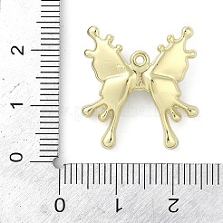 合金エナメルチャーム  プラスチック模造真珠付き  バタフライチャーム  14KGP本金メッキ  21.6x20.8x6mm  穴：1.2mm&nbsp;FIND-K018-01G