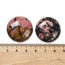 天然ロードナイトのカボション  フラットラウンド  27~28x6~8mm&nbsp;G-B085-02A-11