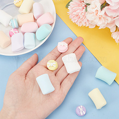 21Pcs 14 Style Mini Handmade Polymer Clay Imitation Marshmallow/Macaron Model&nbsp;DJEW-CA0001-35