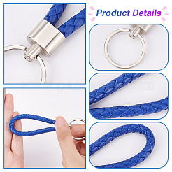 24Pcs 12 Colors Imitation Leather Keychain&nbsp;KEYC-CP0001-01
