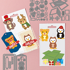 Christmas Animal Box Carbon Steel Cutting Dies Stencils&nbsp;DIY-WH0309-1226