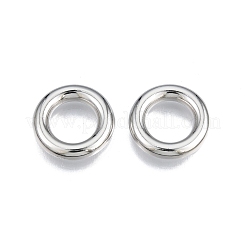 ラックメッキ合金リンキングリング  カドミウムフリー＆ニッケルフリー＆鉛フリー  丸いリング  プラチナ  16x3mm  内径：9mm&nbsp;PALLOY-N150-63