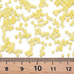 13/0 ガラスシードビーズ  マカロンカラー  丸い穴  ラウンド  きいろ  13/0  2~2.3x1.5mm  穴：0.8mm  約450 G /袋&nbsp;SEED-T005-14A-A04
