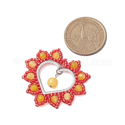 Seed Beads Beaded Charms&nbsp;PALLOY-MZ00271