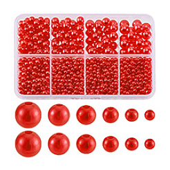 1113Pcs 6 Styles Imitation Pearl Resin Beads Strands&nbsp;RESI-PH0002-29