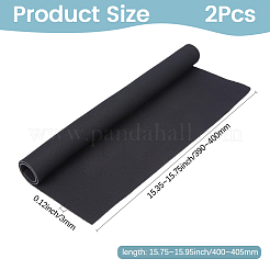 スポンジ下着胸パッド  ブラカップパッド  正方形  ブラック  390~400x400~405x3mm&nbsp;AJEW-CY0002-90C