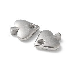 304ステンレスペンダント  ハート  ステンレス鋼色  17.5x15x4mm  穴：3mm&nbsp;STAS-I330-006P