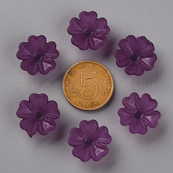 Transparent Frosted Acrylic Bead Caps&nbsp;X-MACR-S371-04A-743