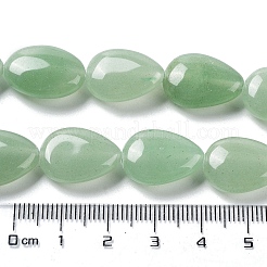 天然石グリーンアベンチュリンビーズ連売り  ティアドロップ  17.5~18x13x6mm  穴：1.2mm  約22個/連  15.24インチ（38.7cm）&nbsp;G-L242-22