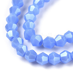 Opaque Solid Color Electroplate Glass Beads Strands&nbsp;EGLA-A039-P2mm-A19