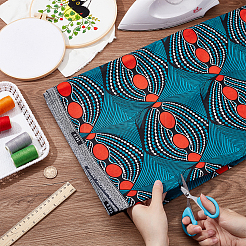 Plain Geometric Printed Polyester Fabric&nbsp;DIY-WH0430-584B