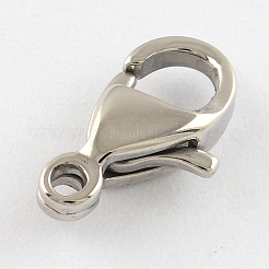 Tarnish Resistant Polished 304 Stainless Steel Lobster Claw Clasps&nbsp;STAS-R072-42A