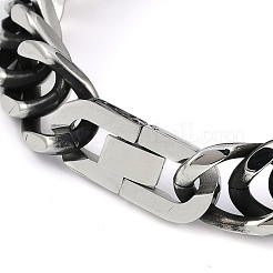 304 Stainless Steel Cuban Link Chain Bracelets for Men&nbsp;BJEW-B102-10AS
