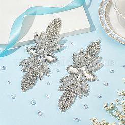 Flower Glass Seed Cloth Sew on Appliques&nbsp;PATC-WH0008-92A