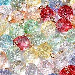 50Pcs Transparent Spray Painted Glass Pendants&nbsp;GLAA-CJ0002-23
