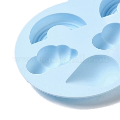 Cloud with Teardrop & Cloud & Rainbow Pattern DIY Fondant Silicone Molds&nbsp;DIY-G114-02