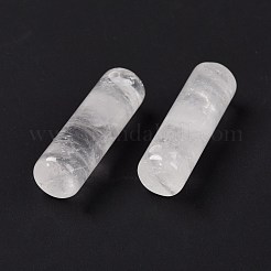 天然石クオーツクリスタルペンダント  ロッククリスタルペンダント  コラム  34~36x10~10.5mm  穴：2mm&nbsp;G-K297-A10