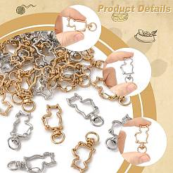 40Pcs 2 Colors Alloy Swivel Snap Hook Clasps&nbsp;FIND-FS0004-73E