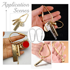 4Pcs 304 Stainless Steel Screw Carabiner Lock Charms&nbsp;STAS-UN0064-01