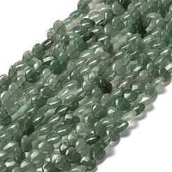 天然石グリーンアベンチュリンビーズ連売り  ハート  5.5x6~6.5x2.5~3mm  穴：0.7mm  約69~72個/連  14.88~15.2（37.8~38.6センチメートル）&nbsp;G-P575-C17-6mm