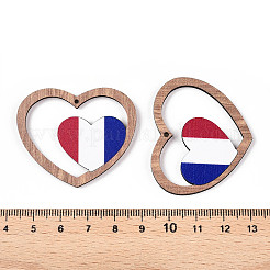 French Theme Printed Wood Pendants&nbsp;WOOD-N016-12