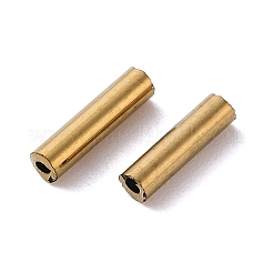 電気メッキガラスビーズ  チューブ  ゴールデンロッド  6~7x2mm  穴：0.8mm  約400個/袋&nbsp;GL-G001-01A-01
