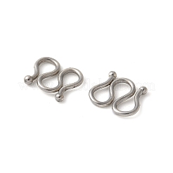 304ステンレススチールSフック留め具  ステンレス鋼色  7x8x1.2mm  穴：2.5x3mm&nbsp;STAS-Z124-04E-P