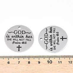Non-Tarnish 201 Stainless Steel Pendants&nbsp;STAS-T064-38P-30