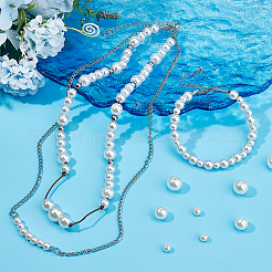 DIY Imitation Pearl Bracelet Necklace Making Kit&nbsp;DIY-PH0009-65