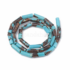 Assembled Bronzite and Synthetic Turquoise Beads Strands&nbsp;G-S322-004