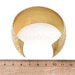 Hammered Brass Cuff Bangles for Women&nbsp;BJEW-A163-04A-G