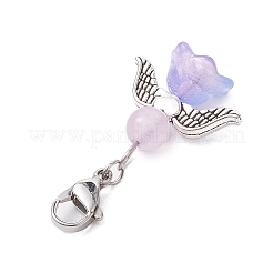 Angel Natural & Dyed Malaysia Jade Pendant Decoration&nbsp;HJEW-JM02763-04