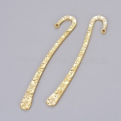チベット風合金ブックマーク  ゴールドカラー  カドミウムフリー＆ニッケルフリー＆鉛フリー  124x20mm  穴：2mm&nbsp;X-LF1676Y-NFG