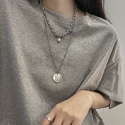 304ステンレス鋼のブランク金属板  フラットラウンド  ステンレス鋼色  12x1mm  50個/セット  2セット&nbsp;STAS-BBC0005-98A
