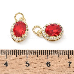 Brass Micro Pave Cubic Zirconia Pendants&nbsp;KK-C252-02D-G