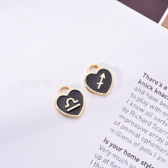 Light Gold Plated Alloy Enamel Pendants&nbsp;ENAM-R055-05B
