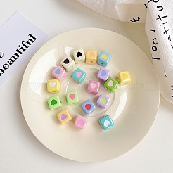 Opaque Colourful Acrylic Enamel Beads&nbsp;X-OACR-L001-03