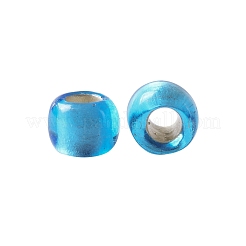 トーホー 11/0ラウンドビーズ  日本製シードビーズ  （23bf）シルバーの裏地付きフロストダークアクアマリン  2.2mm  穴：0.8mm  約50000個/ポンド&nbsp;SEED-TR11-0023BF