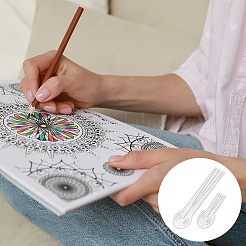 4Pcs 2 Styles Acrylic Mantra Painting Rulers&nbsp;TOOL-DC0001-31