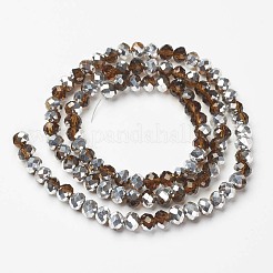 Electroplate Transparent Glass Beads Strands&nbsp;EGLA-A034-T6mm-M