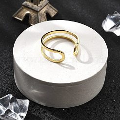 女性用304ステンレススチール中空カフリング  18KGP本金メッキ  7.5mm  調整可能&nbsp;RJEW-S395-01G