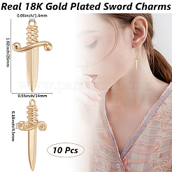 10Pcs Brass Pendants&nbsp;KK-BBC0017-54
