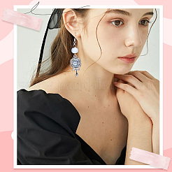 チベット風アロイペンダント50個  鏡  アンティークシルバー  アンティークシルバー  30.5x13.5x2mm  穴：1.5mm  50個/セット&nbsp;FIND-SC0016-18