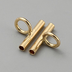 真鍮チューブベイル  ループベイル  チューブ  ゴールドカラー  8x13x6mm  穴：4mm&nbsp;DIY-WH0430-581B-G