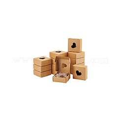 Square Hollow Out Heart Kraft Paper Storage Gift Boxes&nbsp;CON-WH0095-66A
