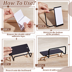 鉄固定具  家庭用家具の滑り止め用品  ブラック  長方形  100x120x49mm&nbsp;AJEW-WH0270-998B