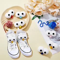 36Pcs 6 Colors DIY Craft Cartoon Movable Eye High-elastic Pom Pom Ball&nbsp;DIY-FH0005-60