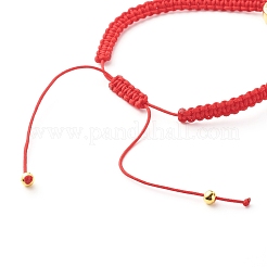Tree of Life Flat Round Beads Braided Bead Bracelet&nbsp;BJEW-JB06658-02