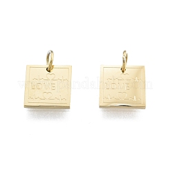 Ion Plating(IP) 304 Stainless Steel Charms&nbsp;STAS-T060-18G